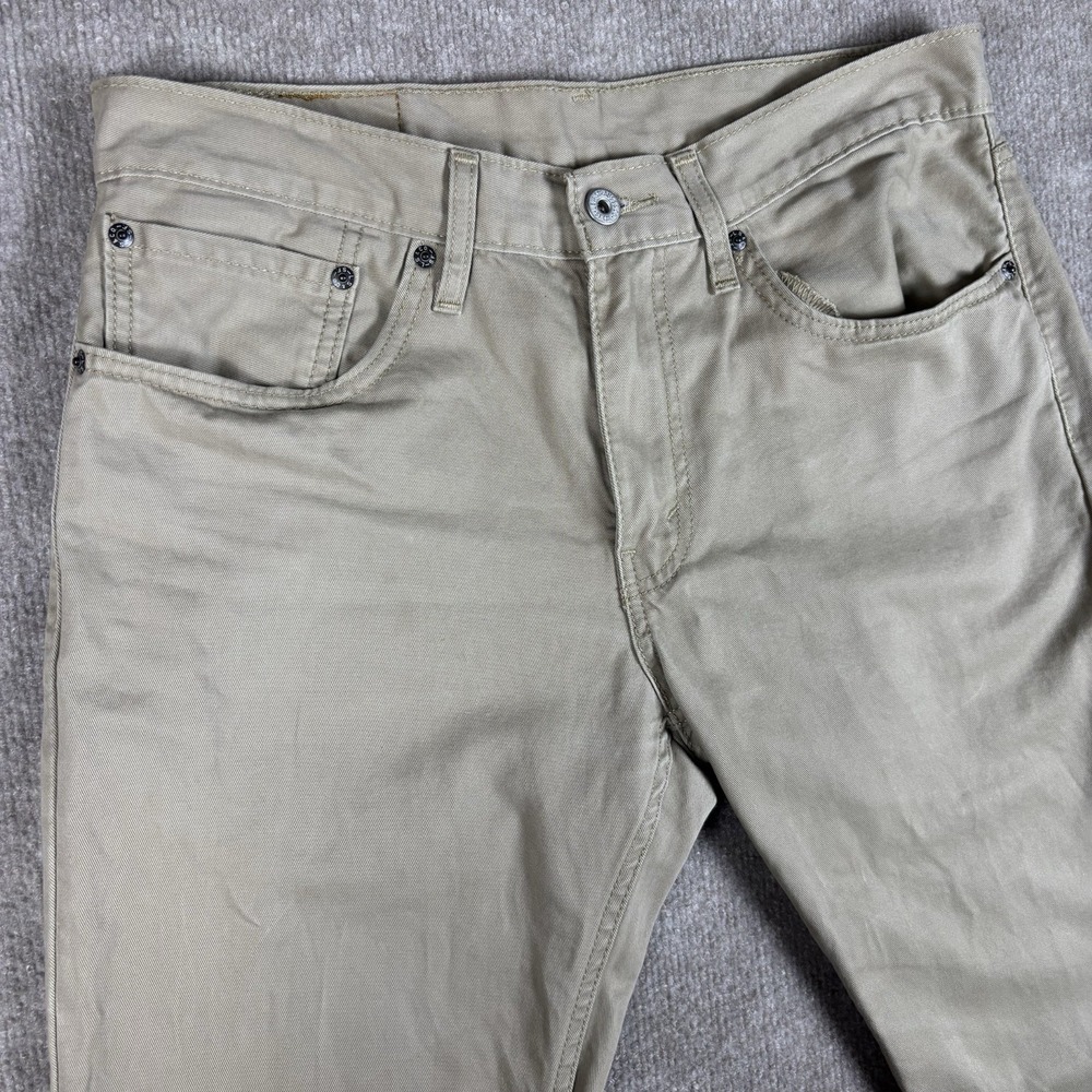 Levi's 511 Slim Fit Khaki Tan Jeans Men's 34x30 Cotton Casual Pants - Picture 3 of 9